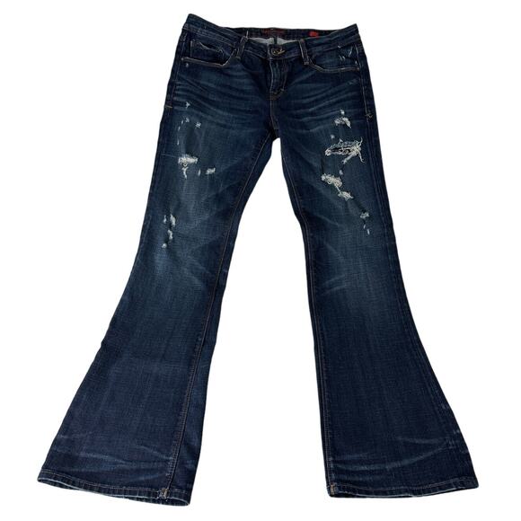 Cult of Individuality Boot Cut Jeans Womens Size 30 Dark Wash - Picture 1 of 10